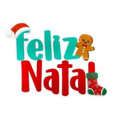 Imagem de Enfeite Painel Feliz Natal Letreiro Biscoito Gorro - 01 unid - Não inf