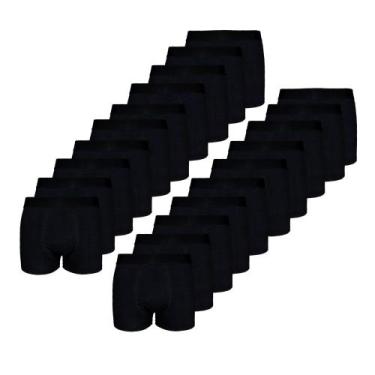 Imagem de Kit com 20 Cuecas Boxer Box Try Basics Algodão Cotton Lisa Básica Casu