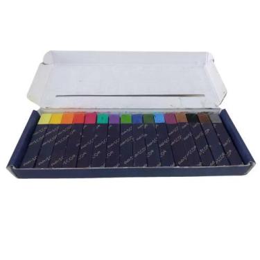 Imagem de Giz de lousa apiscor 16 cores sortidas premium