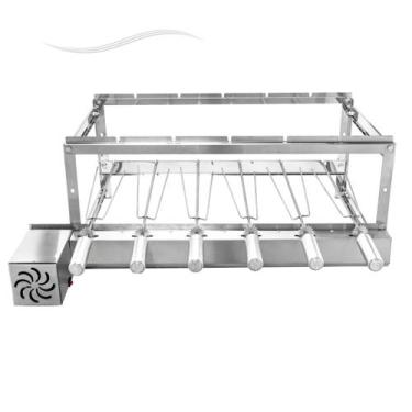 Imagem de Kit Gril Gira 6 Espetos Giratoria Churrasqueira - Imperial