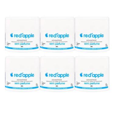 Imagem de Kit 6 Desodorante Em Creme Sem Perfume 55G - Red Apple
