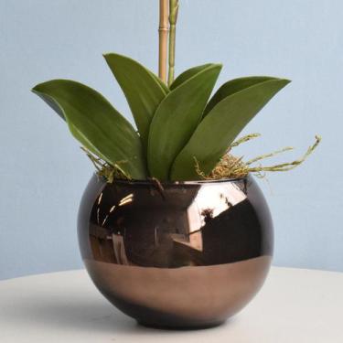 Imagem de Vaso de Flores Bronze Redondo 17 cm  Linha Vasos Decorativos Formosinh