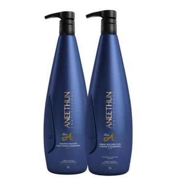Imagem de Kit Aneethun Linha A Shampoo 1L + Creme de Silicone 1L