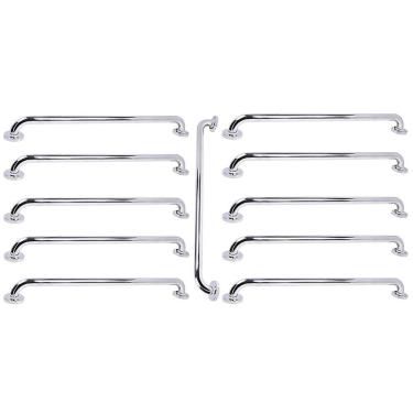 Imagem de Barra de Apoio Inox 70cm Kit 11 Unidades Suporte Banheiro Box Idoso Gestante Criança Varanda Acessibilidade Corrimao Escada Segurança