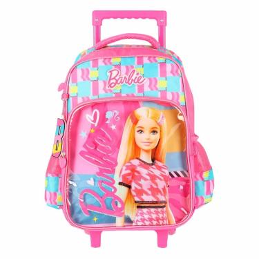 Imagem de Mochila de Rodinhas Infantil - Barbie - Pink - Luxcel