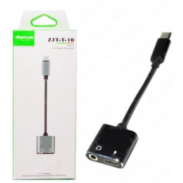 Imagem de Cabo Adaptador Pra Fone Tipo C Auxiliar Fone E Carregador - A.R Varied