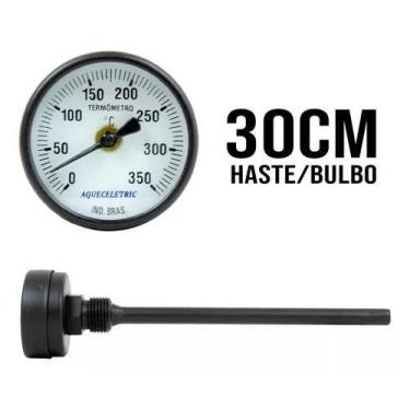 Imagem de Termômetro 3 Pol. Forno Churrasqueira Defumador 350ºc H300 - AZ135