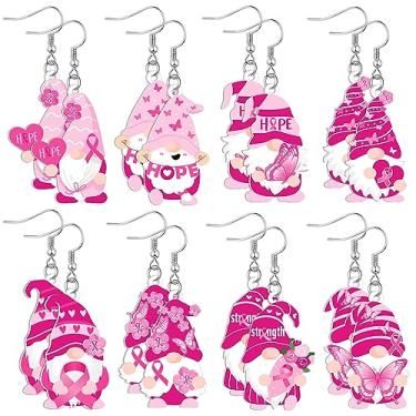 Imagem de 8 pares de brincos de gnomo para mulheres joias de gnomo para presente feminino brincos pendentes para Páscoa, dia das mães, verão, dia dos namorados, natal ano novo, Zinco, Turquesa estabilizada