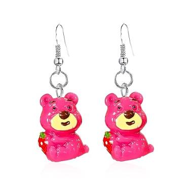 Imagem de Aishgjia Brincos fofos estranhos brincos engraçados urso galinha cachorro sapo ganso panda porco sika veado caracol tartaruga animais brincos brincos pendentes para meninas mulheres estilo kawaii