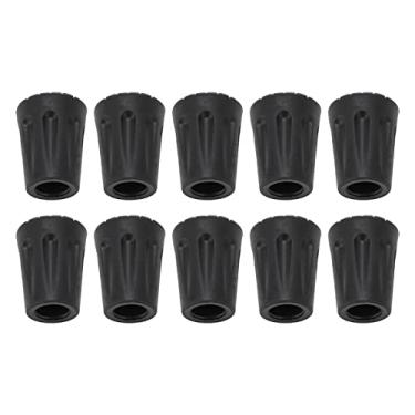 Imagem de Pontas de Bengala, 10 Peças de Pontas de Borracha para Bastão de Caminhada, Pontas de Borracha para Bastões, Pontas de Bastão de Trekking, Cabeça Redonda Universal, Absorção de