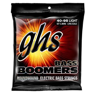 Imagem de GHS Strings - Bass Boomers - Cordas de baixo elétricas niqueladas de 4 cordas - Escala longa padrão - Modelo: L3045 SET - Medidor de luz - (40-95)