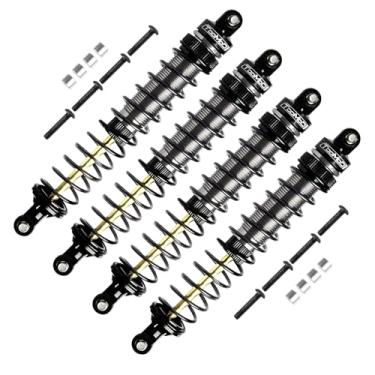 Imagem de TOOMOD 130mm RC Oil Shock Absorber Aluminium Big Bore Damper for 1/8 Arrma Losi Axial Tamiya Redcat Himoto HPI HSP Buggy Truck,Parts Upgrade Replace (Black)