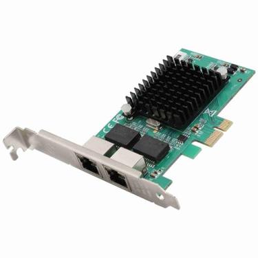 Imagem de Placa de Rede para Pc, Placa de Rede Pcie Placa de Rede de Computador Pci-e 1x Gigabit Ethernet Servidor Pcie Placa Ethernet para 82575-s