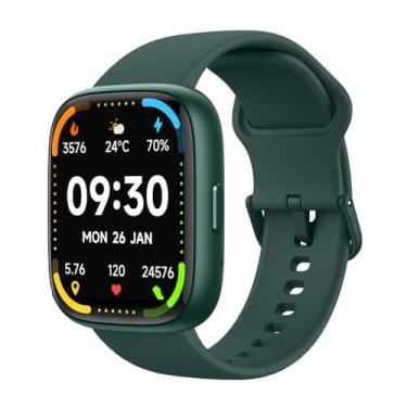 Imagem de Bettdow SmartWatch, relogio smartwatch com Ecrã tátil e Alexa, à prova d'água IP68, relogio smartwatch feminino e masculino, com modo esportivo e recebimento de notificações (verde)