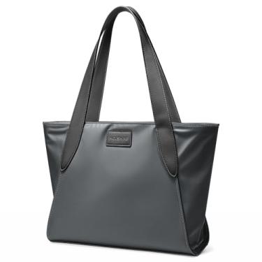 Imagem de molshine Bolsa Hobo grande, bolsa de mão de nylon, bolsa de ombro para treino, praia, viagem, compras, mulher, modelo, Cinza, Large