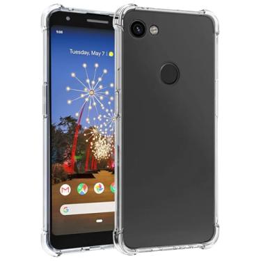 Imagem de Wanyuexes Capa para Pixel 3A XL, capa para Google 3A XL G020C, capas de telefone TPU macio e transparente, protetora de silicone fino, à prova de choque, transparente para Google Pixel 3A XL