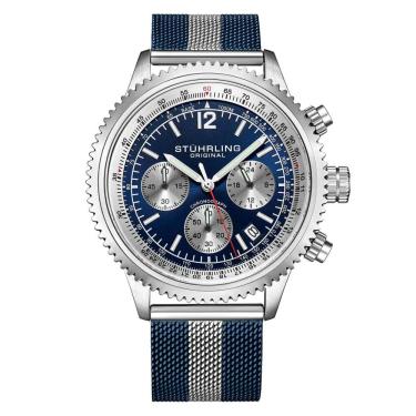 Imagem de Relógio Masculino Stuhrling Monaco 4015 Quartzo 44mm, Azul