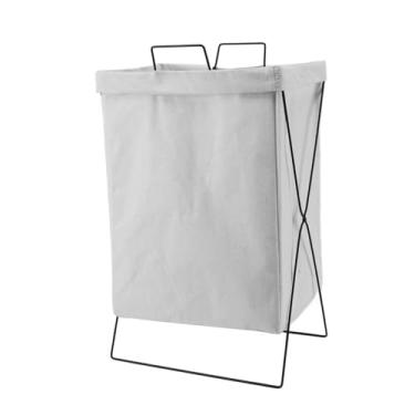 Imagem de Cesto de Lavanderia Dobrável Com Estrutura de Ferro, Organizador de Armazenamento de Roupas de Pano Oxford Reforçado, Escaninho de Armazenamento de Cesto de Roupas Retangular