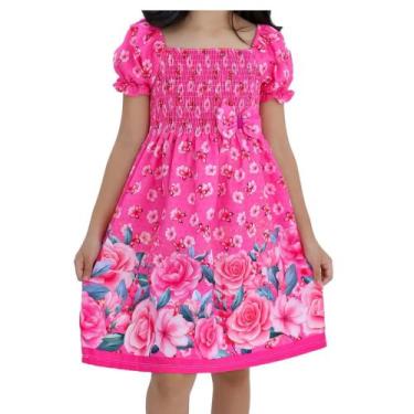Imagem de Vestido Infantil Menina Festa Temático Rosas - Li Nature, M