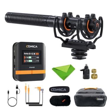 Imagem de COMICA Microfone Shotgun sem fio VM40, padrão polar super cardioide de 2,4 G, gravação flutuante de 48 kHz/32 bits, modos duplos com fio/sem fio, gravação integrada de 32 G para armazenamento de 40
