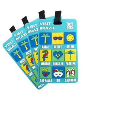 Imagem de Kit 4 Tag Identificador Mala Viagem Etiqueta Bagagem Mochila - MultiA,