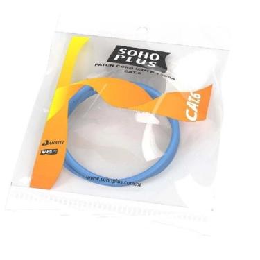 Imagem de Cabo De Rede Furukawa Patch Cord Sohoplus 0.5M Cat6 T568A Azul