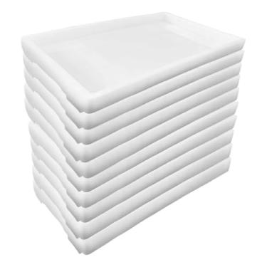 Imagem de 10 Bandejas Plastica Para Esfiha Salgados Esfirra Espilhável