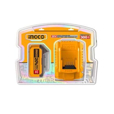 Imagem de Kit com 1 baterias ion-litio 4.0ah e 1 carregador inteligente ingco  2