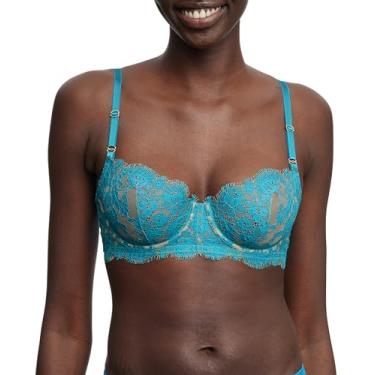 Imagem de Skarlett Blue Sutiã feminino Minx Balconette 322100, Azul paraíso/nylon, 36G