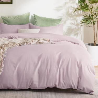 Imagem de Capa de Edredom Bedsure Queen Size - Macia, Duplamente Escovada, Rosa 