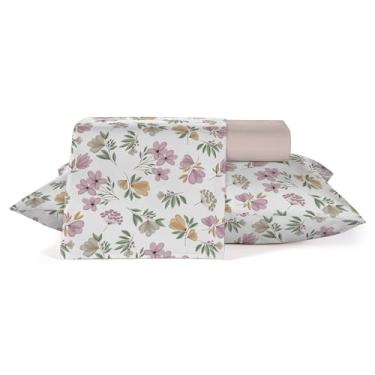 Imagem de Teka Crystal Jogo de Cama, 100% Algodão, 120 Fios, 4 Peças (Queen (240x250cm), Primaveril)