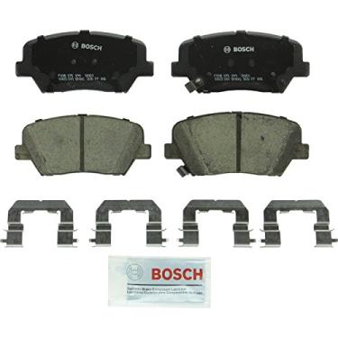Imagem de Bosch BC1687 Conjunto de pastilhas de freio de disco de cerâmica premium QuietCast para Hyundai: 2013-2016 Santa Fe; Kia: 2014-2015 Rondo, 2014-2015 Sorento; Frente