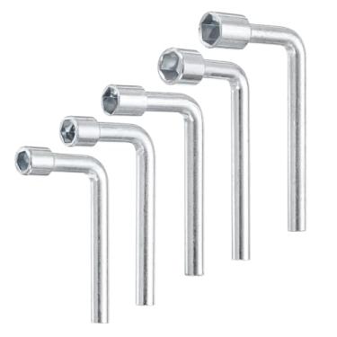 Imagem de HARFINGTON Conjunto de chaves sextavadas abertas em forma de l 6/7/8/10/11 mm Chave inglesa de soquete de 6 pontos de extremidade única de aço carbono métrico para reparo geral de reparo de bicicleta