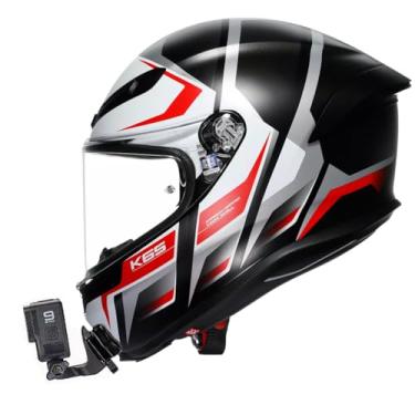 Imagem de Feito para kit de montagem de câmera AGV K6 e K6S, base de alumínio personalizada compatível com GoPro e Insta360