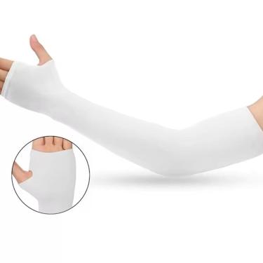 Imagem de Manguito Térmico Compressão Gold Sports Dedos Dry Proteção UV+50  2 pçs