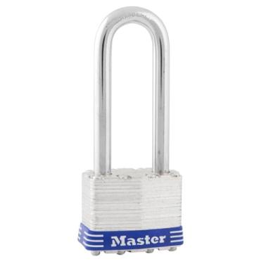 Imagem de Master Lock 1KALJ Cadeado externo com chave, 1 pacote, prata
