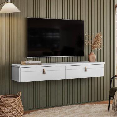 Imagem de Rack Suspenso para Tvs até 50 Polegagas Branco Ac