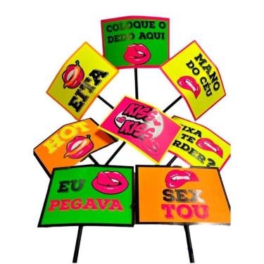 Imagem de Plaquinhas Divertidas - Neon Sexy - 10 Unidades