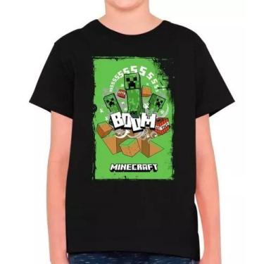 Imagem de Camisa Minecraft Jogo Filme Gamer Infantil E Masculina 100% Algodão - 