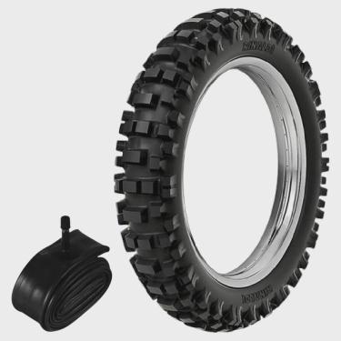 Imagem de Kit Pneu Xr250 Tornado Xtz 250 Lander Tenere 120/90-18 71m Rmx35 Rinaldi + Câmara