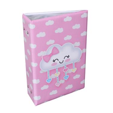 Imagem de Álbum Fotográfico Para 500 Fotos 10x15 - nuvem rosa - Infantil Bebê Menina Chuva de amor