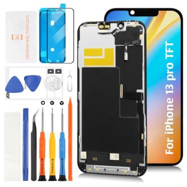 Imagem de Olivechard Substituição de tela LCD TFT para iPhone 13 Pro [Promoção 120Hz + cabo do sensor] Montagem digitalizador sensível ao toque A2638 A2483 A2639 A2636 A2640 com ferramentas de reparo