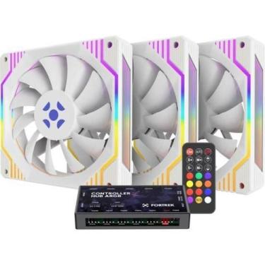 Imagem de Kit Cooler Fan Argb Fortrek Frosty Branco