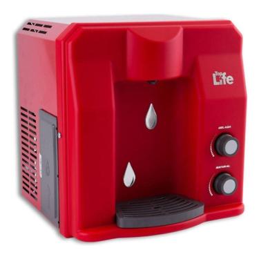 Imagem de Purificador De Água Gelada Agua Alcalina Flex He Top Life Ph Alcalino 9,5 Vermelho 220V