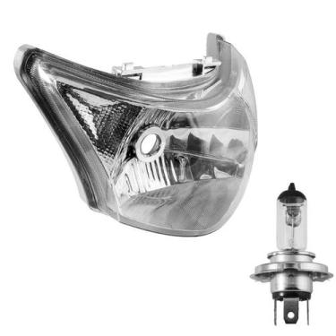 Imagem de Bloco Óptico Biz 125 / Biz 100  / Biz 110 Encaixe Lâmpada H4 / Acompan