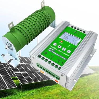 Imagem de Controlador de carga MPPT de sistema híbrido solar eólico 800W-2000W com carga de despejo 300W-1000w gerador de turbina eólica 500W-1000WW painel solar 12V 24V regulador automático, 300W500W