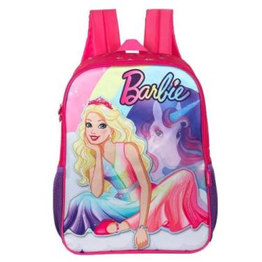 Imagem de Mochila De Costas Escolar Infantil Barbie Poney Fashion - Luxcel