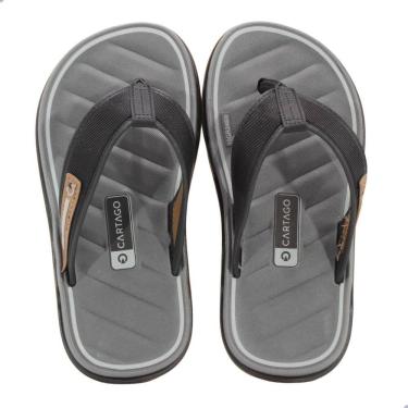 Imagem de Chinelo Infantil Cartago  Malaga Sport Preto/Cinza
