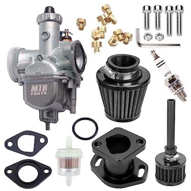 Imagem de Carburador VM22 de 26 mm para Predator 212CC 196cc, compatível com CT200U KT196 Mini Bike, Moto Race Go Kart 6.5HP Baja Warrior Heat MB165 MB200, kit de filtro de ar para frete GX160 GX200 6,5hp (preto)