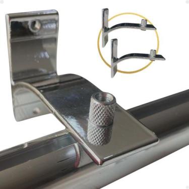 Imagem de Kit 2 Suportes Inove 100% Aluminio Trilho Suíço Ou Varão Wave - Varias